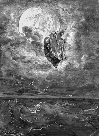 Baron Münchhausen : Voyage sur la lune, par Doré - Gustave Dore