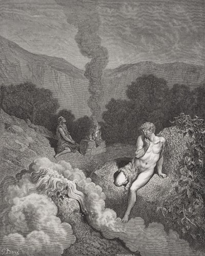 Caïn et Abel offrant leurs sacrifices, illustration de 