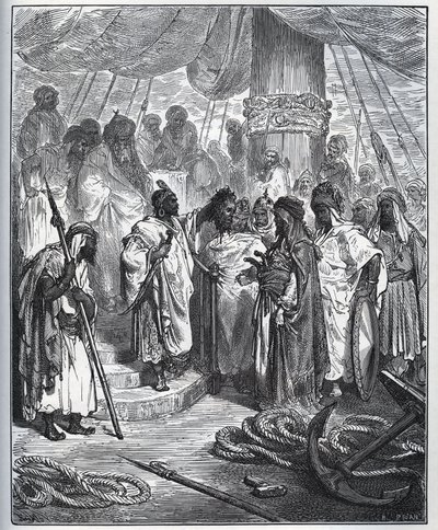 Histoire du captif. La tête de Pagano Doria coupée par les Arabes - Les Arabes lui coupent la tête et l