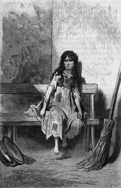 Chiquita, illustration de Gustave Doré du livre Capitaine Fracasse de Théophile Gautier - Gustave Dore
