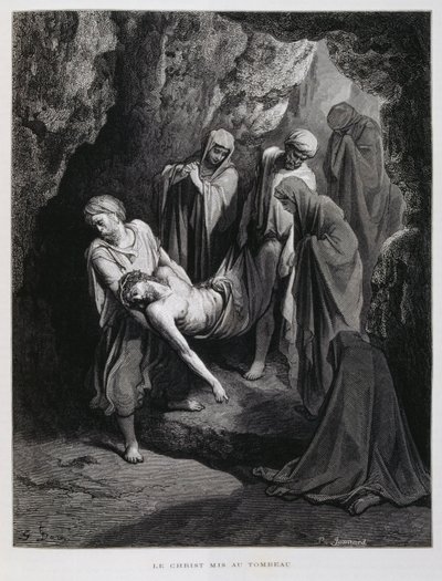Christ emmené au tombeau, Illustration de la Bible de Doré - Gustave Dore