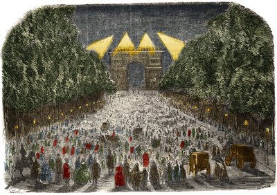 Foule admirant l