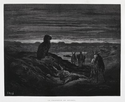 Mort du prophète de Béthel, Illustration de la Bible de Doré - Gustave Dore