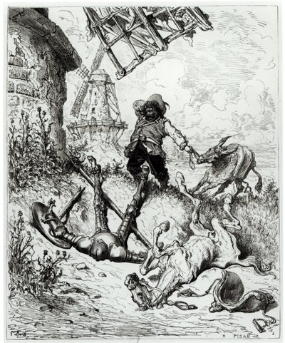 Don Quichotte et les moulins à vent, de 