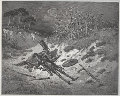 Don Quichotte blessé implore la miséricorde et l