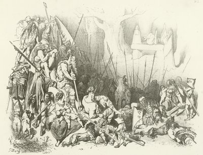 Culte druidique - Un sacrifice humain (gravure) - Gustave Dore