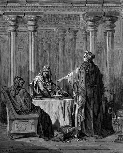 Esther devant son mari le roi Assuérus Xerxès Ier de Perse - Gustave Dore