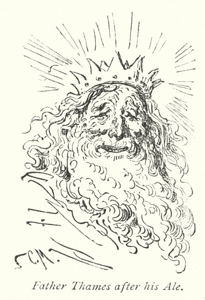 Père Tamise après sa bière (gravure) - Gustave Dore