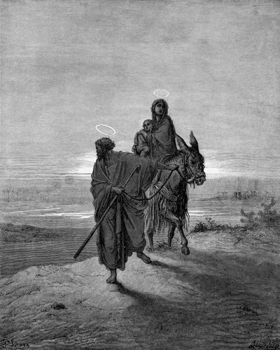 La fuite en Égypte - Gustave Dore