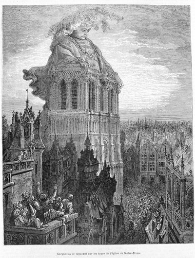 Gargantua reposant sur les tours de l