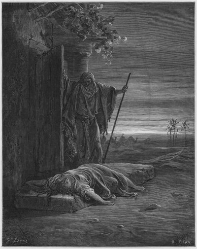 Le Lévite trouvant le cadavre de la femme - Gustave Dore