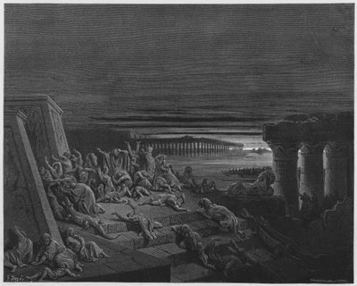 Gustave Doré Bible : La plaie des ténèbres - Gustave Dore