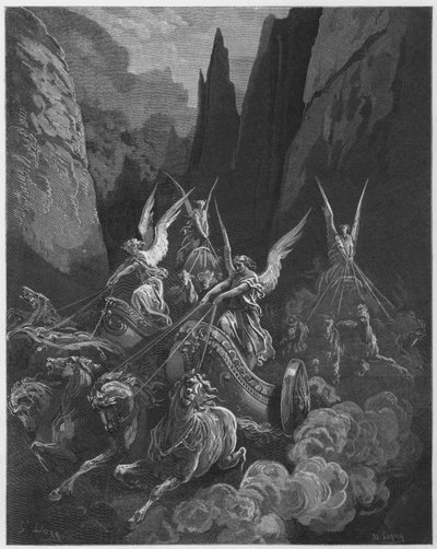 Bible de Gustave Doré : La vision des quatre chars - Gustave Dore