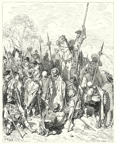Don Quichotte de Gustave Doré : "Selon les lois des armes, vous vous blessez vraiment en pensant que vous êtes insultés" - Gustave Dore