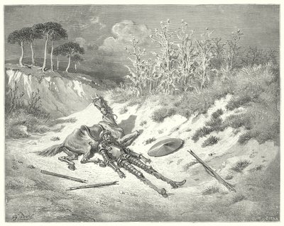 Don Quichotte de Gustave Doré : "Hélas ! où êtes-vous, chère dame, que pour mon malheur vous ne pleurez pas ?" - Gustave Dore
