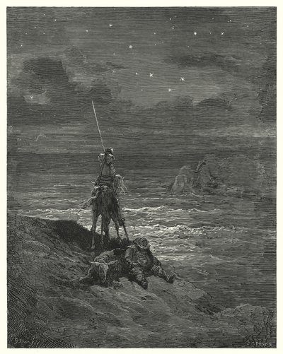 Don Quichotte de Gustave Doré : "Don Quichotte resta là, attendant l