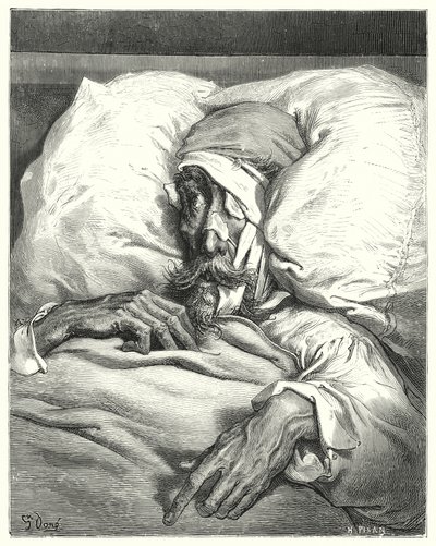 Don Quichotte de Gustave Doré : "Don Quichotte, ainsi blessé, était extrêmement maussade et mélancolique" - Gustave Dore