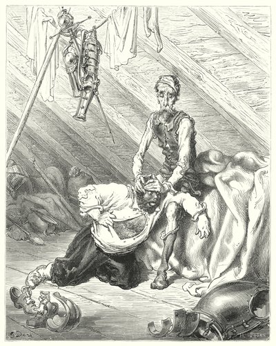 Don Quichotte de Gustave Doré : "Il croyait vraiment que son heure dernière était venue" - Gustave Dore