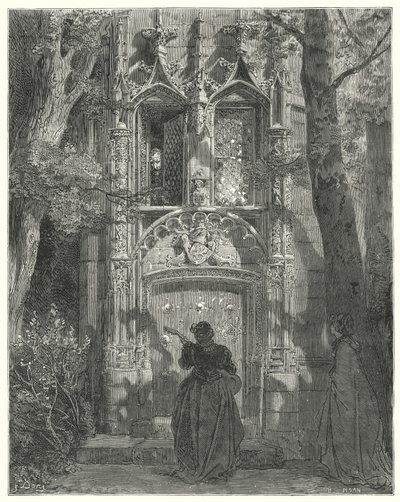 Don Quichotte de Gustave Doré : « Ici la demoiselle courtisane termina sa chanson » - Gustave Dore