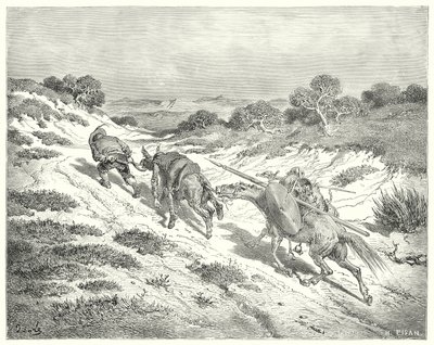 Don Quichotte de Gustave Doré : "Menant l