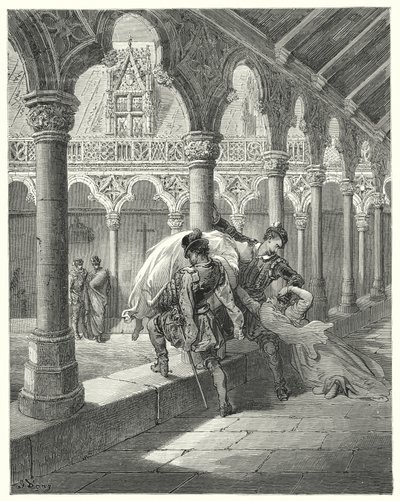Don Quichotte de Gustave Doré: "Lucinda, se trouvant en son pouvoir, s