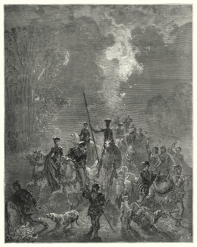 Don Quichotte de Gustave Doré : « Le matin commençait à répandre ses sourires dans le quartier oriental du ciel » - Gustave Dore