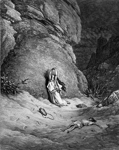 Agar et Ismaël, gravure de Doré - Gustave Dore