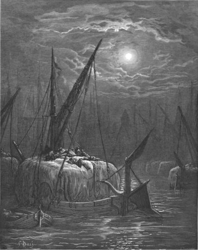 Bateau de foin sur la Tamise - Gustave Dore