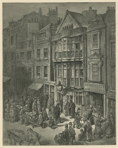 Illustration représentant Bishopsgate Street - Gustave Dore