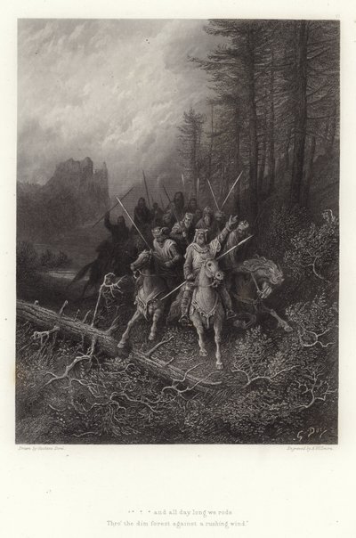Illustration pour Vivien par Alfred Tennyson - Gustave Dore