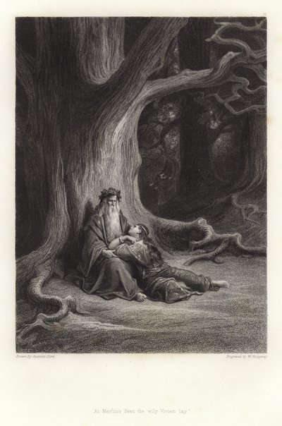 Illustration pour Vivien par Alfred Tennyson - Gustave Dore