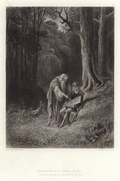 Illustration pour Vivien par Alfred Tennyson - Gustave Dore