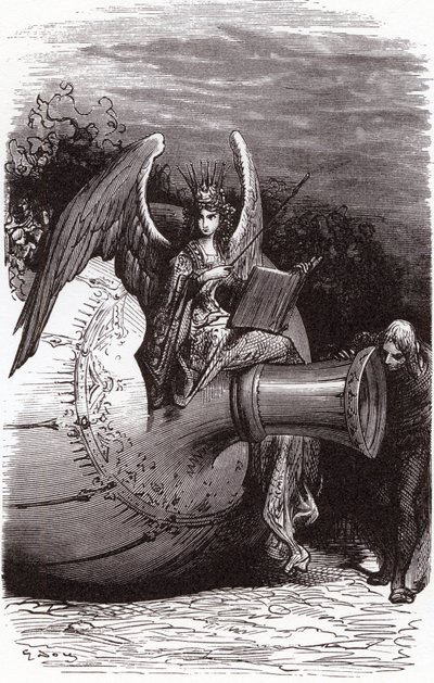 Illustration de Gustave Doré pour les œuvres complètes de François Rabelais : la dive bouteille (cinquième livre) - Gustave Dore