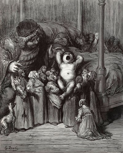 Illustration du livre Gargantua et Pantagruel de Rabelais, 1854 - Gustave Dore
