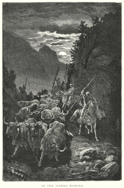 Dans la Sierra Morena (gravure) - Gustave Dore