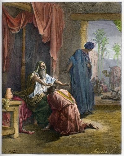 Isaac bénit Jacob - Genèse (27) - Gustave Dore