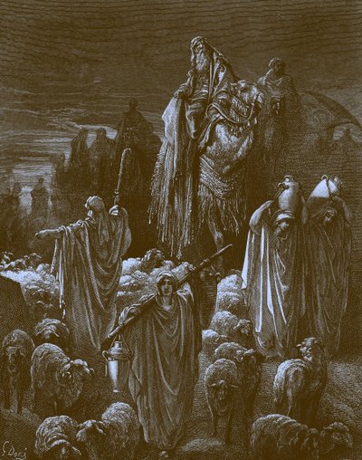 Jacob voyage en Égypte, par Doré - Bible - Gustave Dore