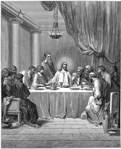 Jésus et ses disciples à la Cène - Gustave Dore