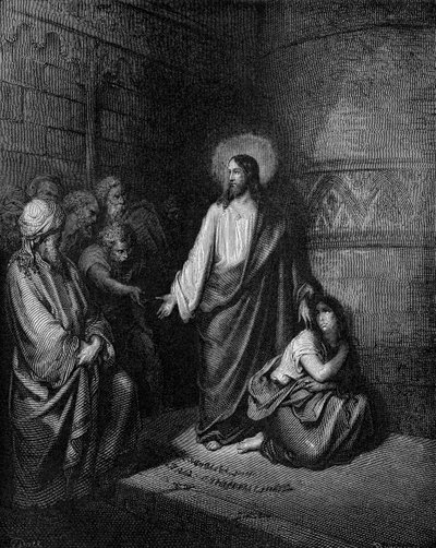 Jésus et la femme adultère - Gustave Dore