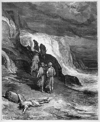 Jupiter et le passager - des "Fables" de Jean de La Fontaine - Gustave Dore