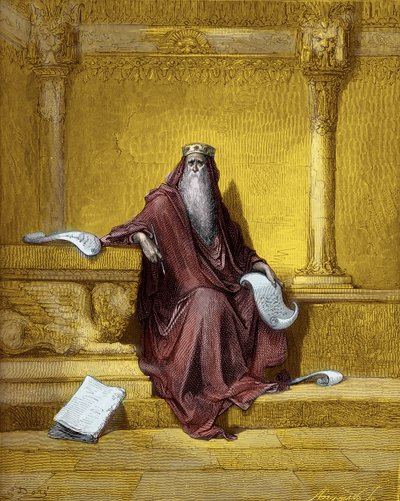 Le roi Salomon (gravure par Gustave Doré) - Bible - Gustave Dore