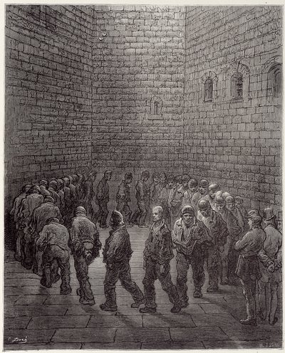 La promenade des détenus en prison - dans « Londres » par Gustave Doré - Gustave Dore
