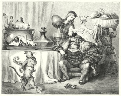 Le Maître Chat ou le Chat Botté (gravure) - Gustave Dore