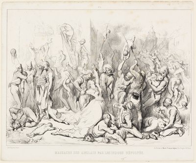 Massacre des Anglais par les Hindous Révoltés - Gustave Dore
