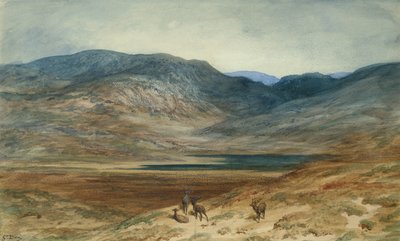 Paysage montagneux avec cerfs, 1873 - Gustave Dore