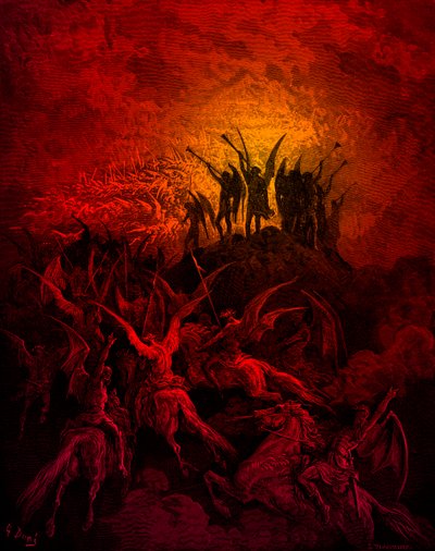 Le Paradis perdu : Les Anges rebelles. Par Doré - Gustave Dore
