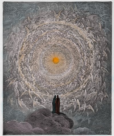 Paradis, Chant 31 : La foule des saints forme une rose dans l