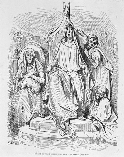 Personnification de la peur et sa famille - Gustave Dore