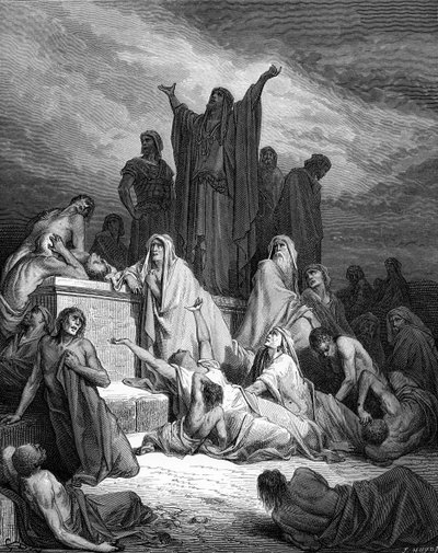 La peste de Jérusalem, gravure de Doré - Bible - Gustave Dore