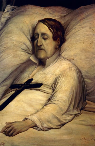 Portrait de Gioachino Rossini sur son lit de mort - Gustave Dore